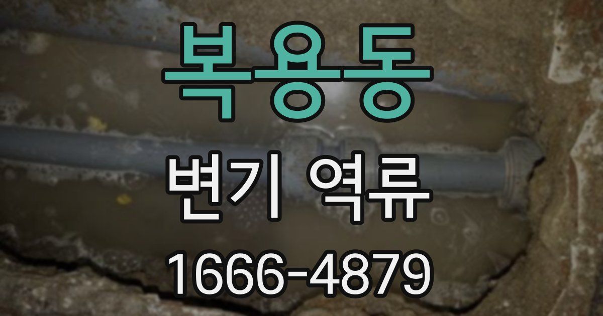 복용동 변기 역류