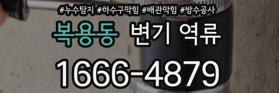 복용동 변기 역류
