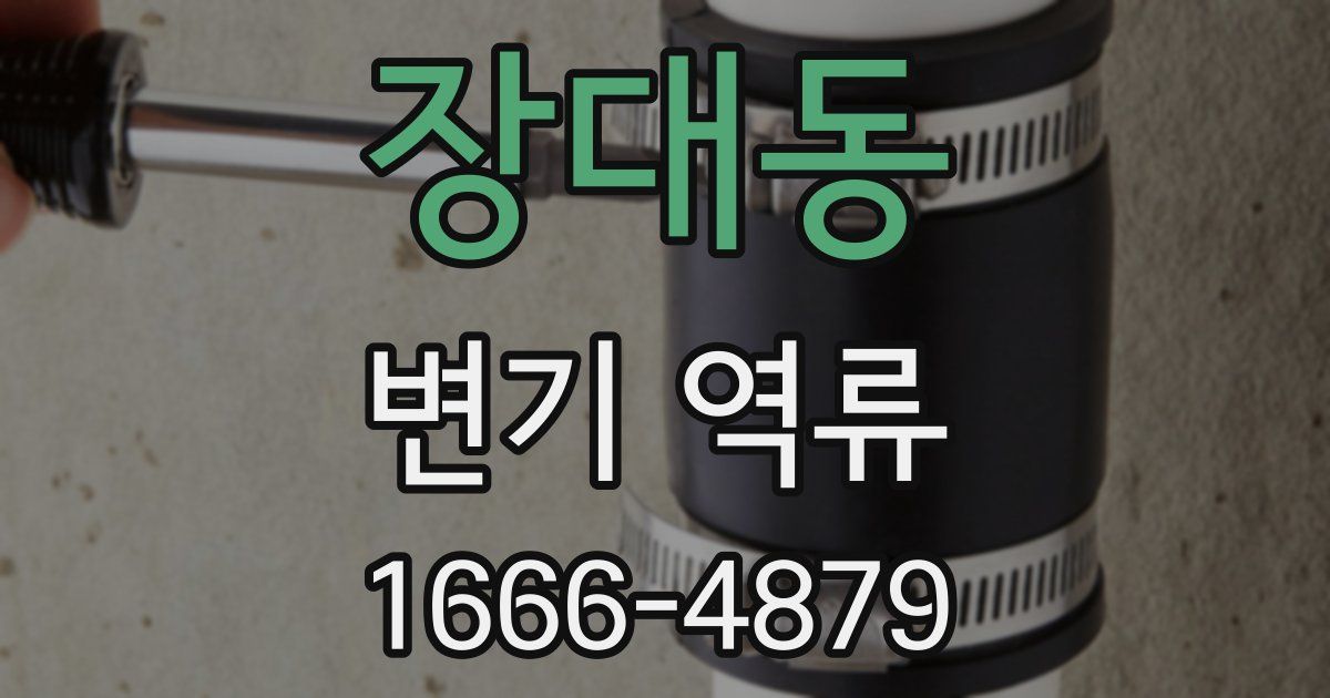 장대동 변기 역류