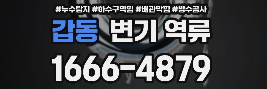갑동 변기 역류