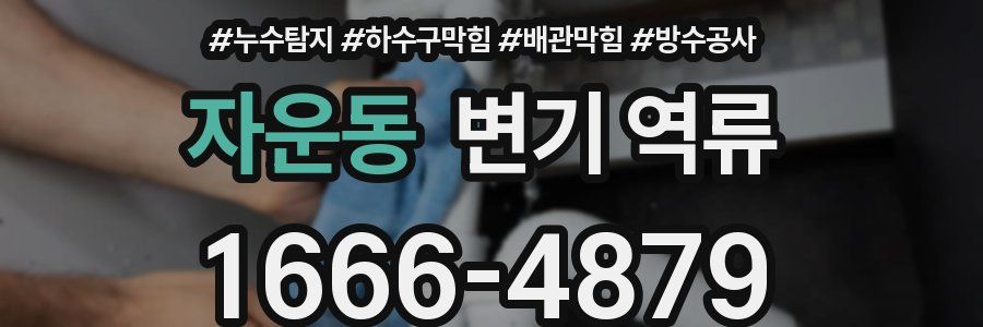 자운동 변기 역류