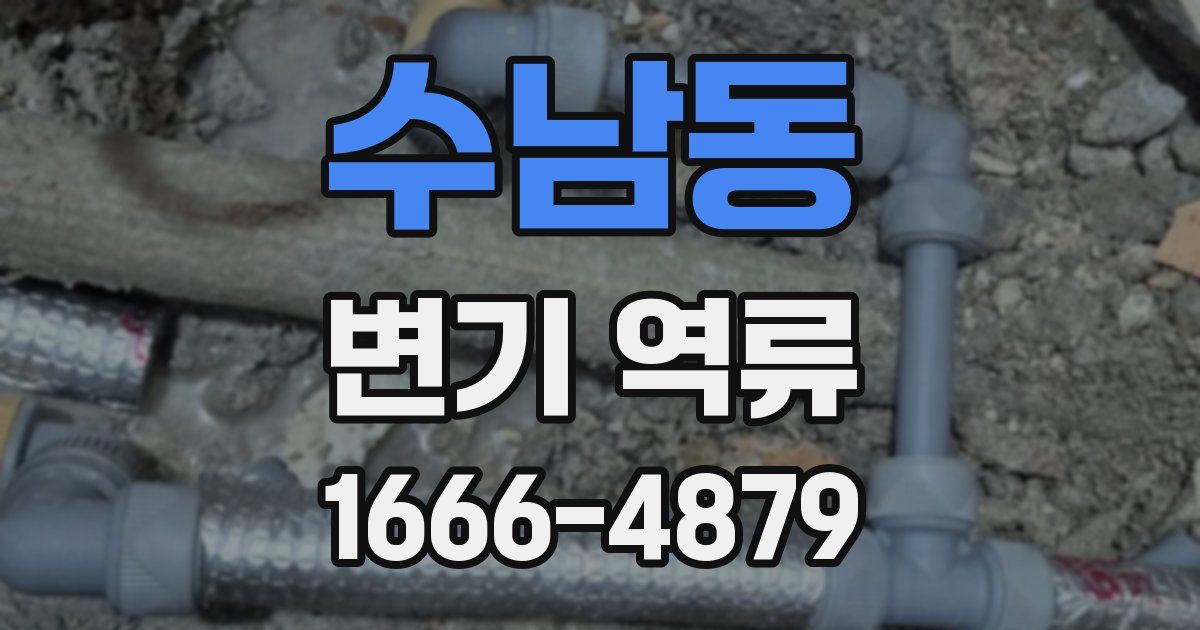 수남동 변기 역류