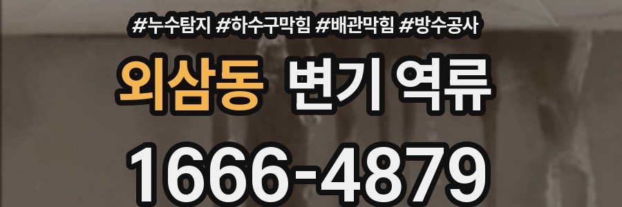 외삼동 변기 역류