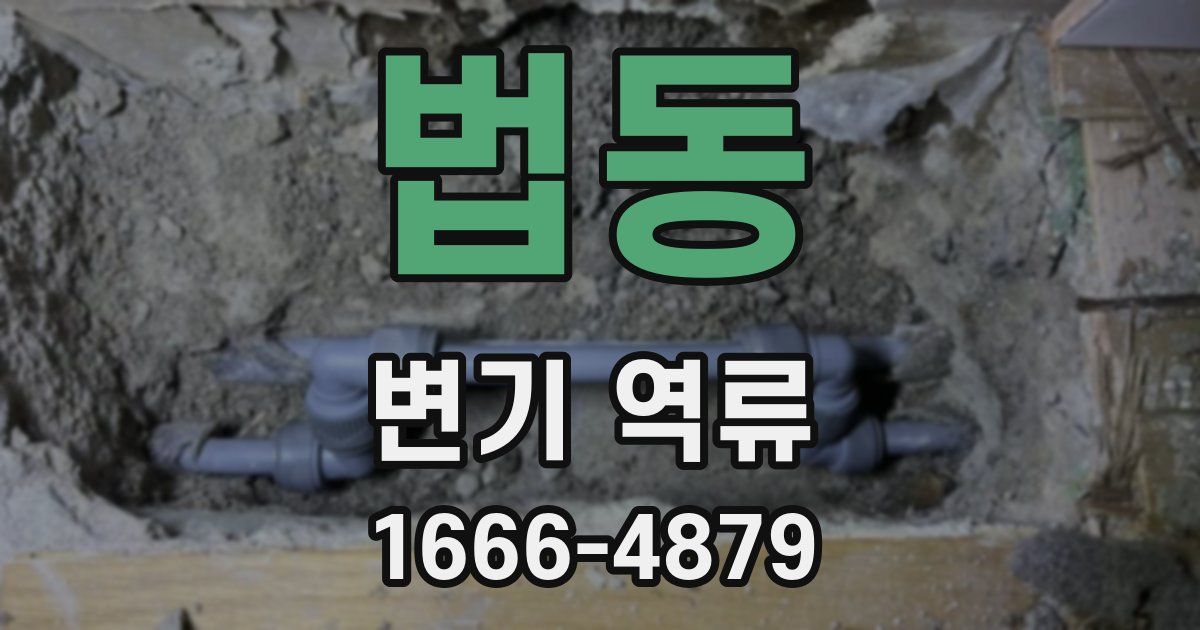 법동 변기 역류