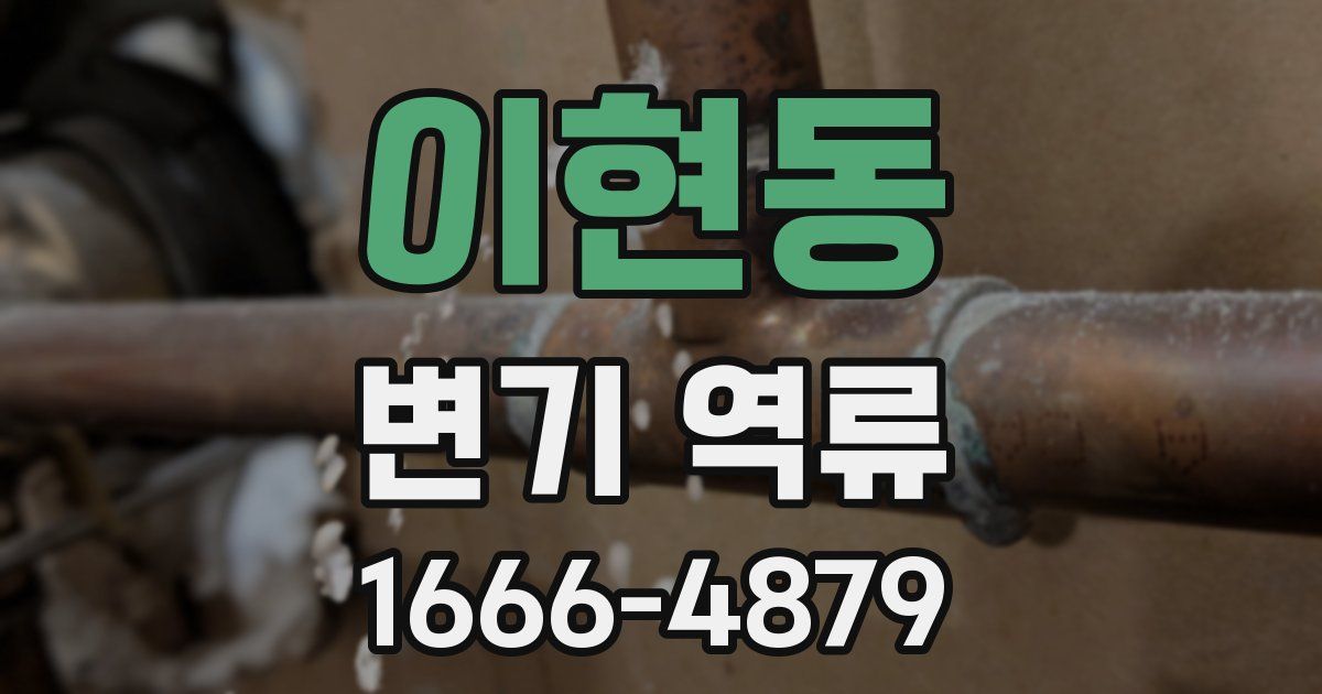 이현동 변기 역류