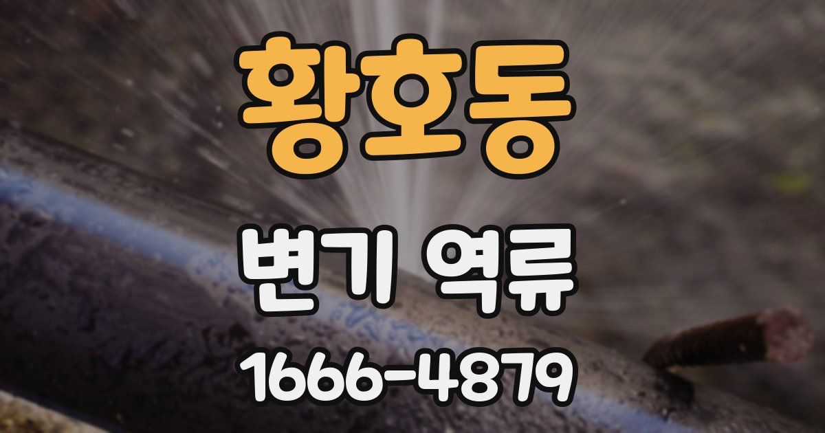 황호동 변기 역류
