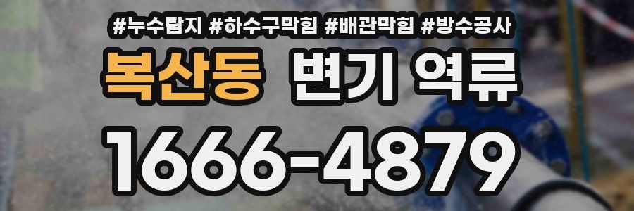 복산동 변기 역류