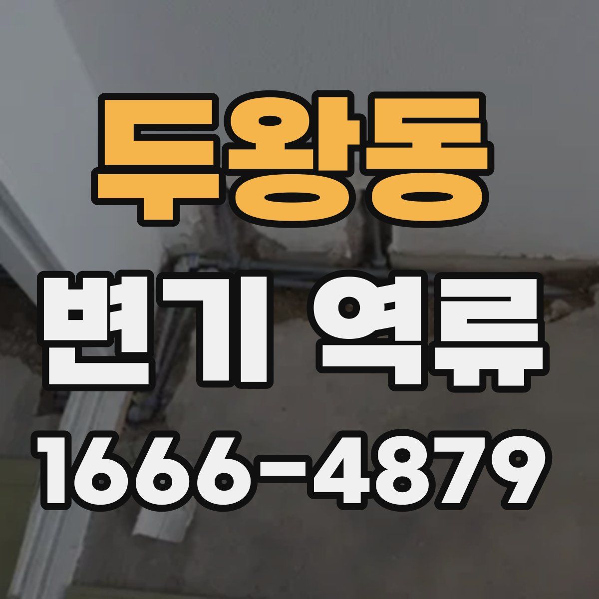 두왕동 변기 역류