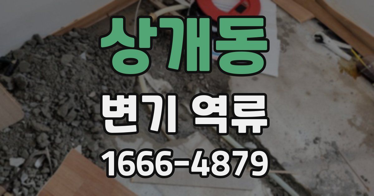 상개동 변기 역류