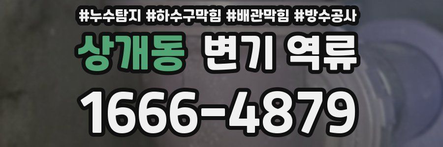 상개동 변기 역류