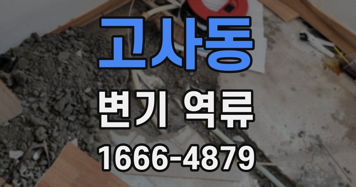 고사동 변기 역류