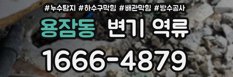 용잠동 변기 역류