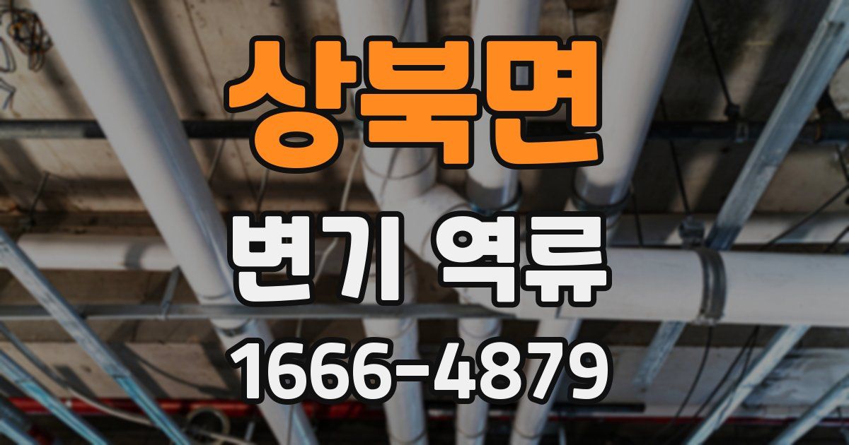상북면 변기 역류