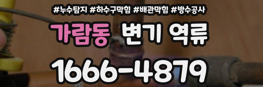 가람동 변기 역류
