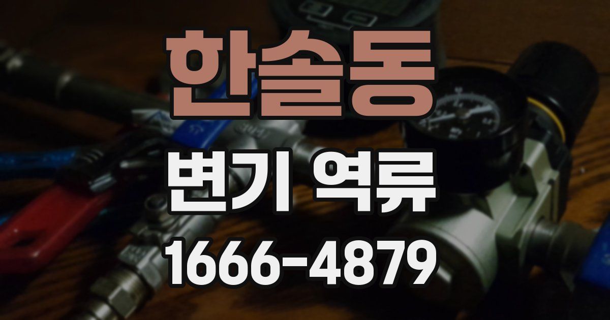 한솔동 변기 역류