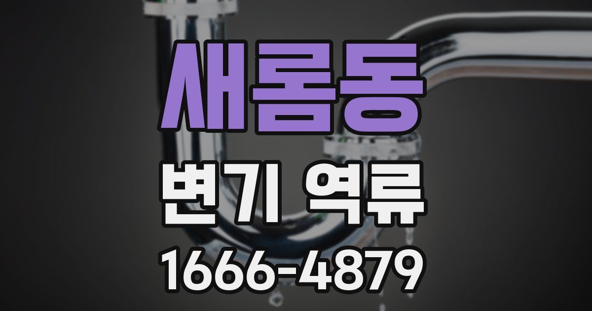 새롬동 변기 역류