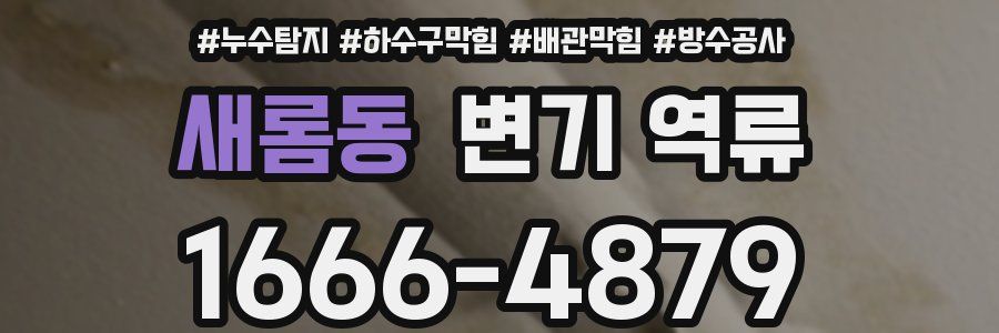 새롬동 변기 역류