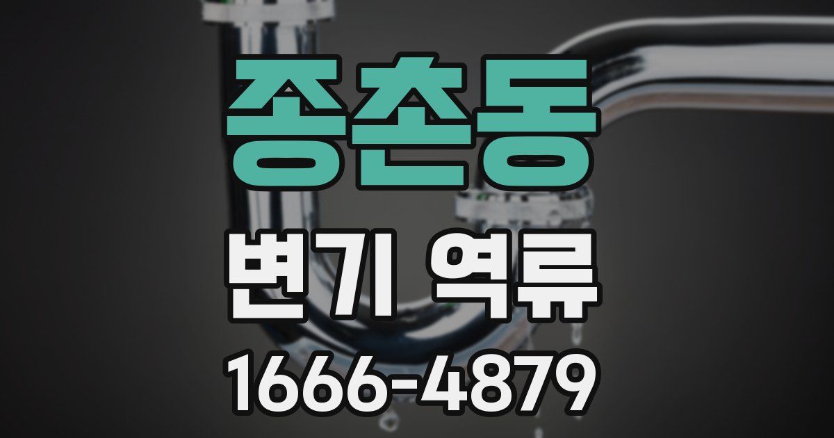 종촌동 변기 역류