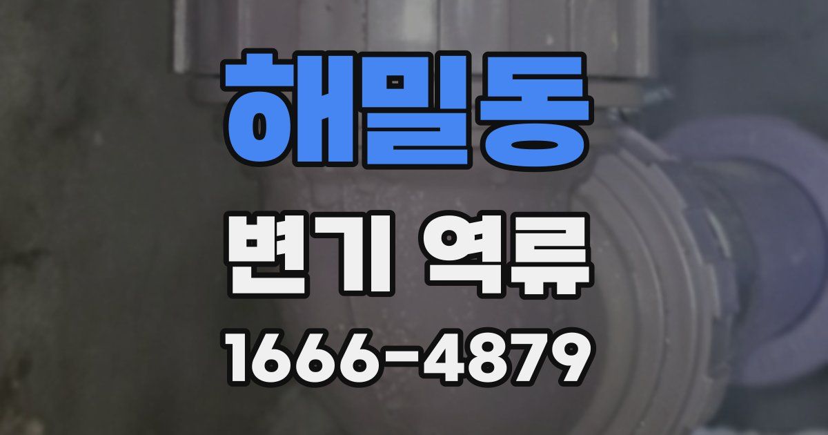 해밀동 변기 역류