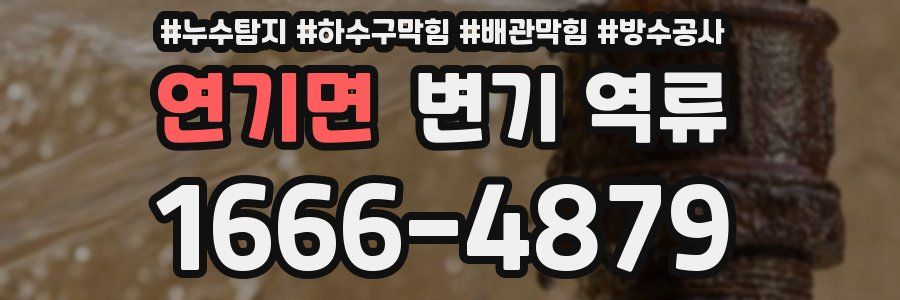 연기면 변기 역류