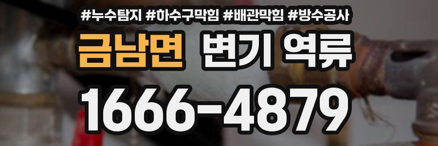금남면 변기 역류