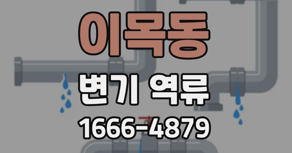 이목동 변기 역류