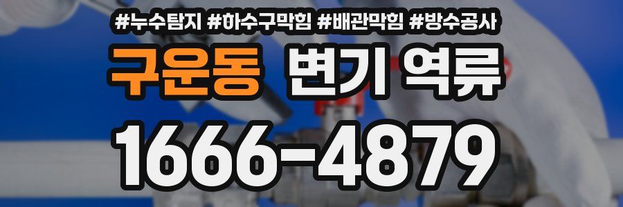 구운동 변기 역류