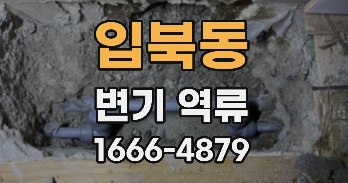 입북동 변기 역류