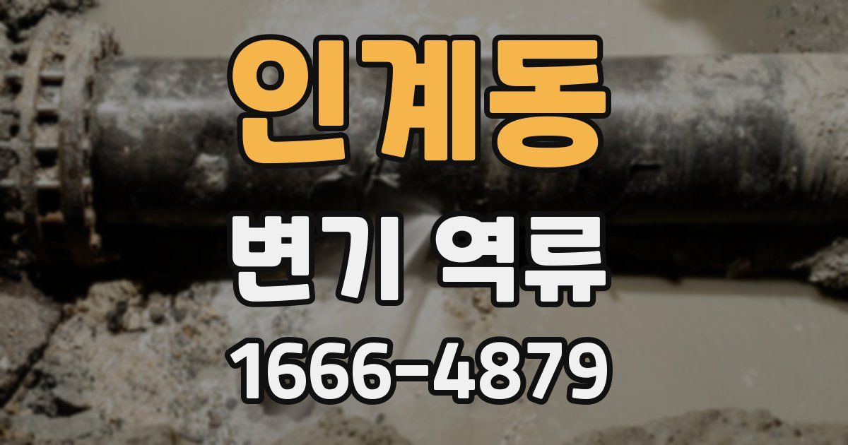 인계동 변기 역류