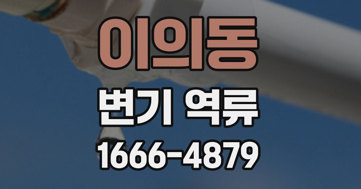이의동 변기 역류