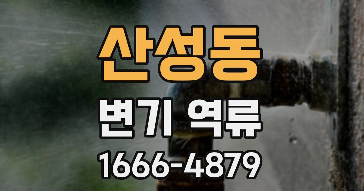 산성동 변기 역류