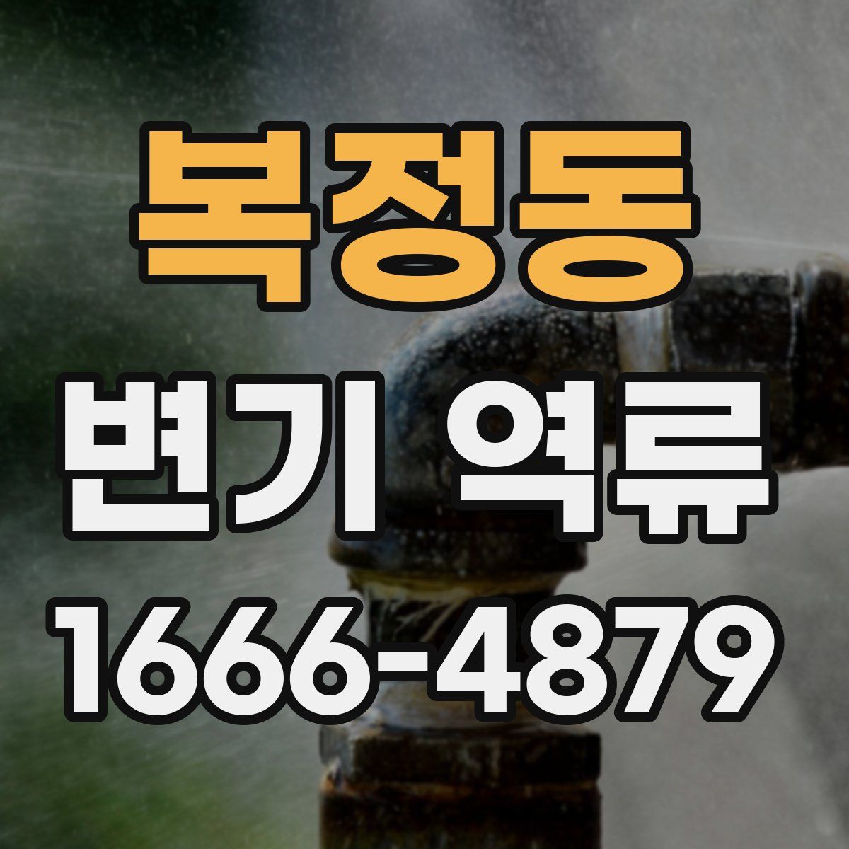 복정동 변기 역류