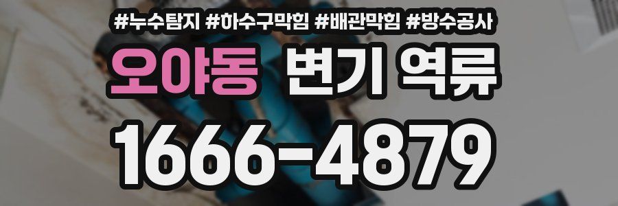 오야동 변기 역류