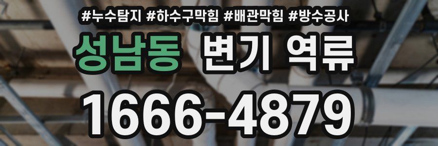 성남동 변기 역류