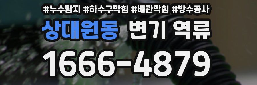 상대원동 변기 역류