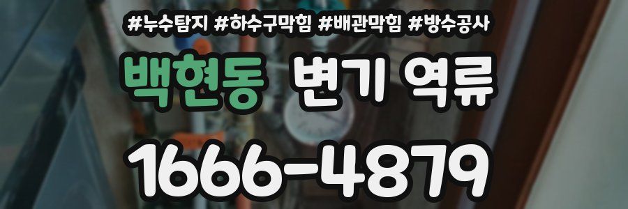 백현동 변기 역류