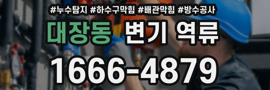 대장동 변기 역류