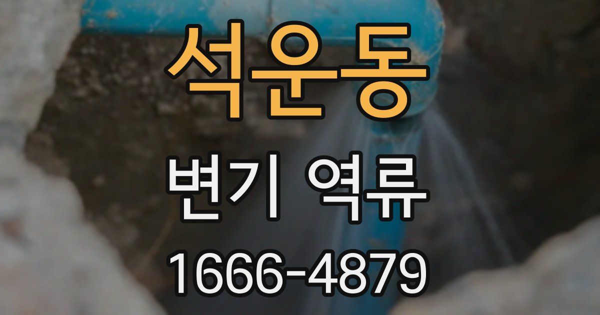 석운동 변기 역류