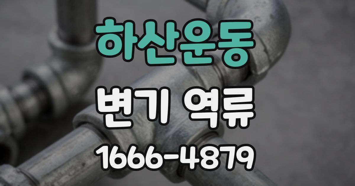 하산운동 변기 역류