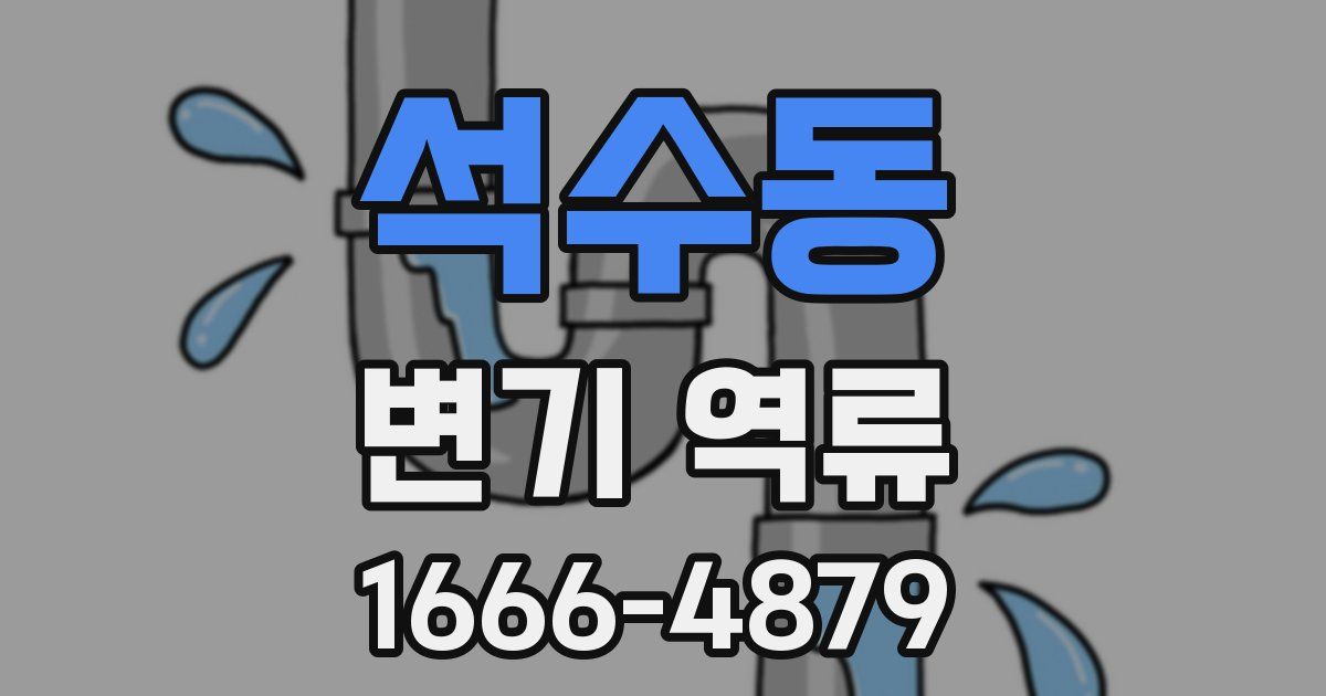 석수동 변기 역류