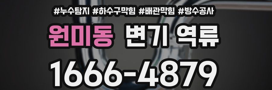 원미동 변기 역류