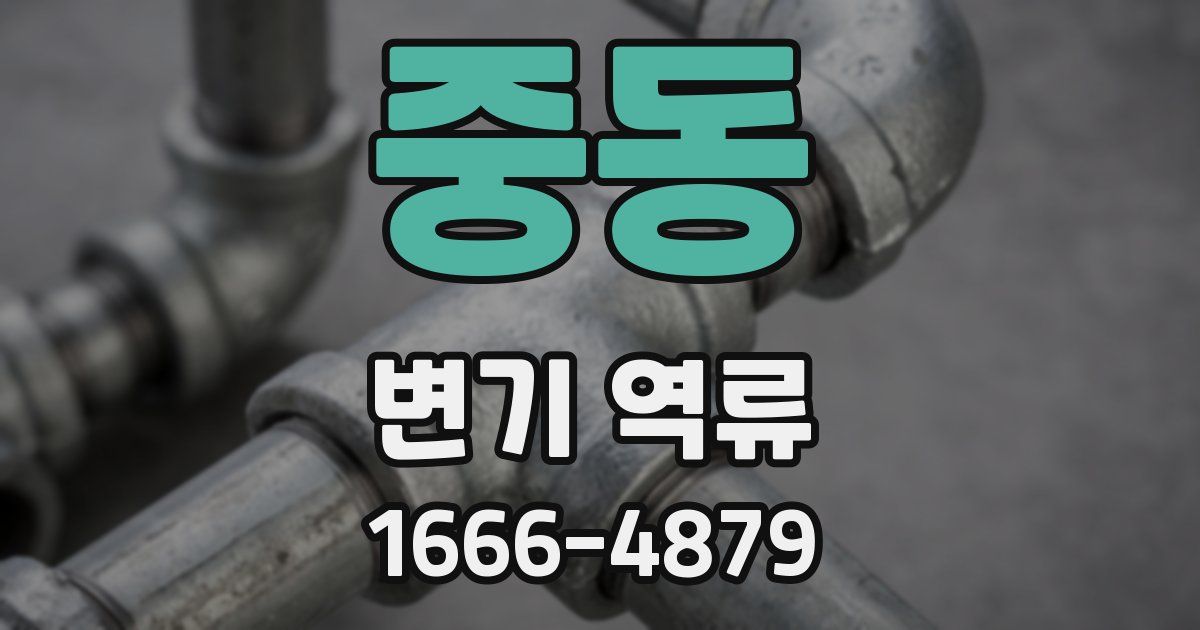 중동 변기 역류