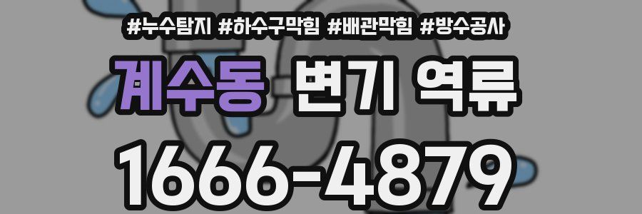 계수동 변기 역류