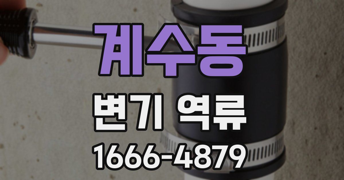 계수동 변기 역류