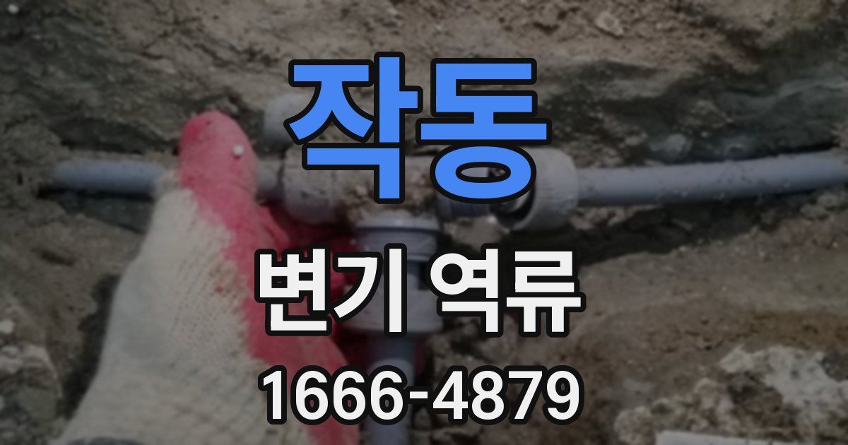 작동 변기 역류
