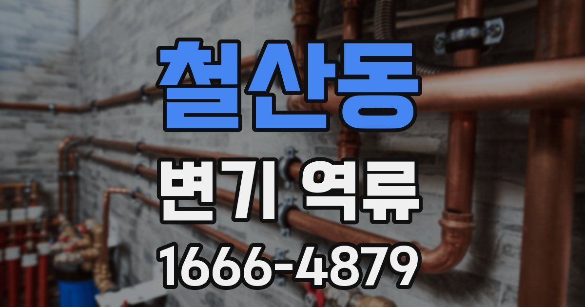 철산동 변기 역류