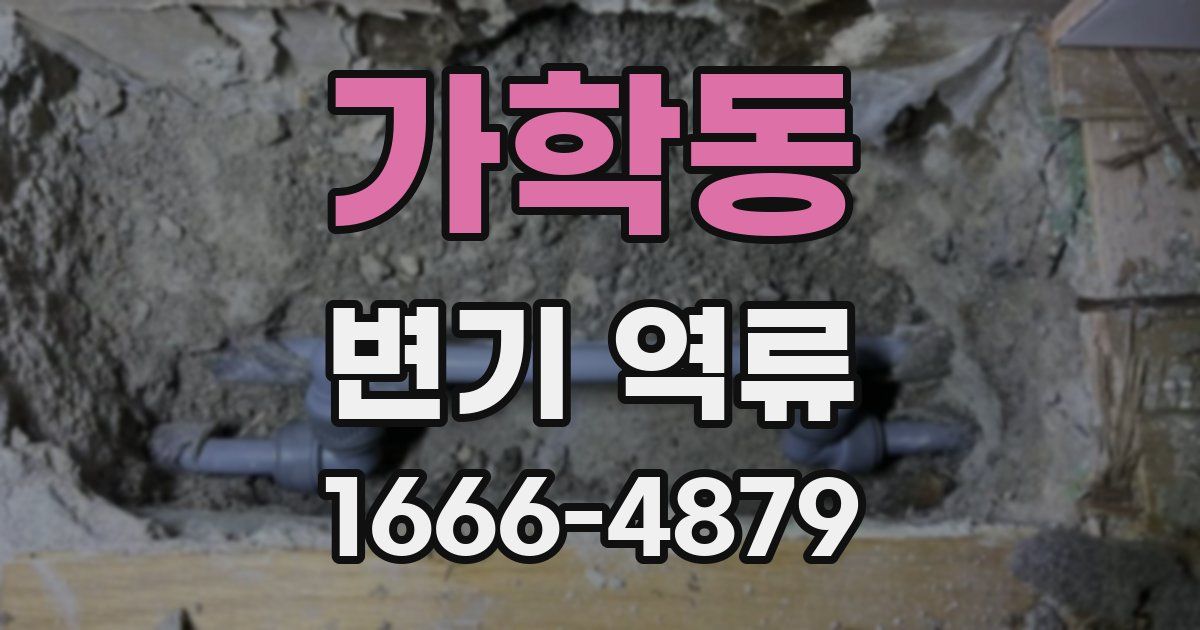 가학동 변기 역류
