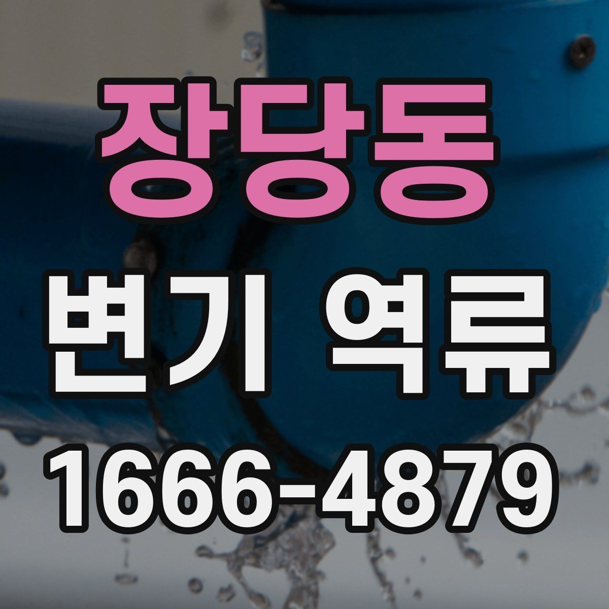 장당동 변기 역류 문제와 배관 청소의 필요성