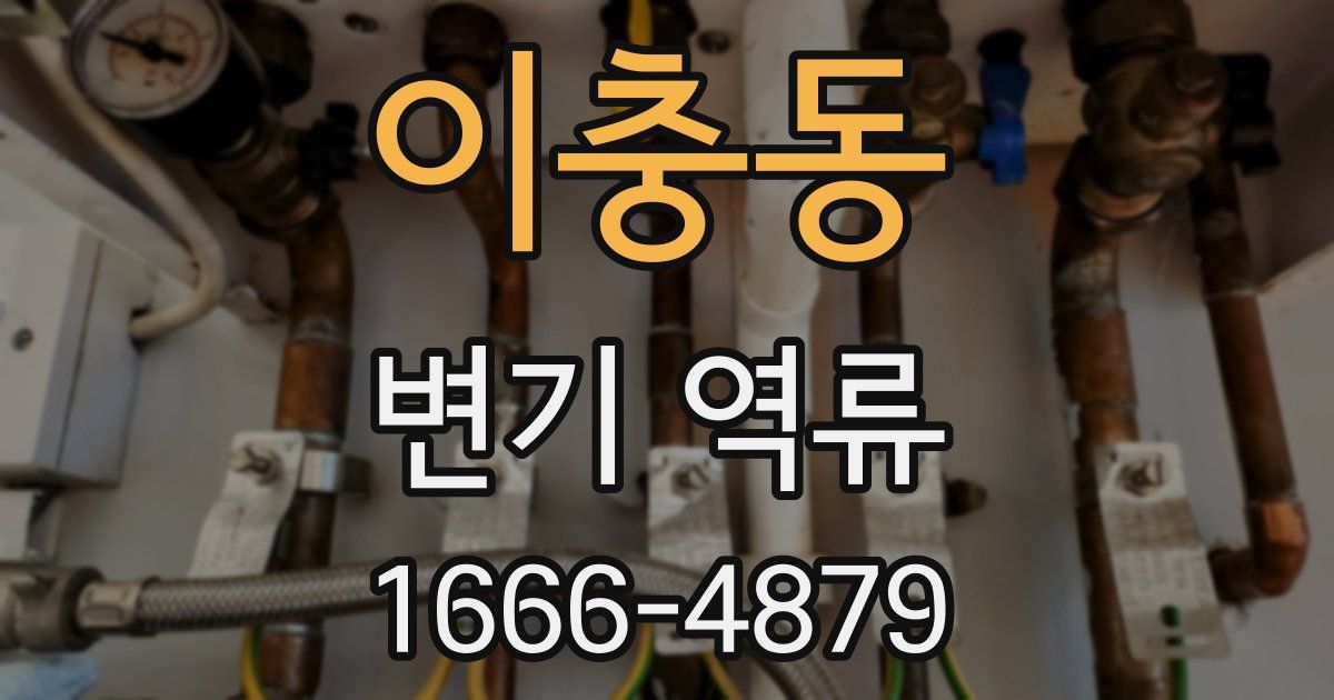 이충동 변기 역류
