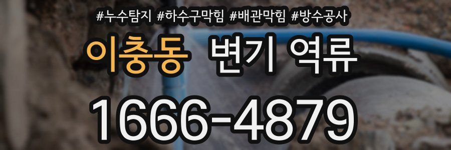이충동 변기 역류